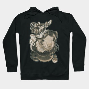 The Candy Lover Ferret -Charcoal Outlined Version Hoodie